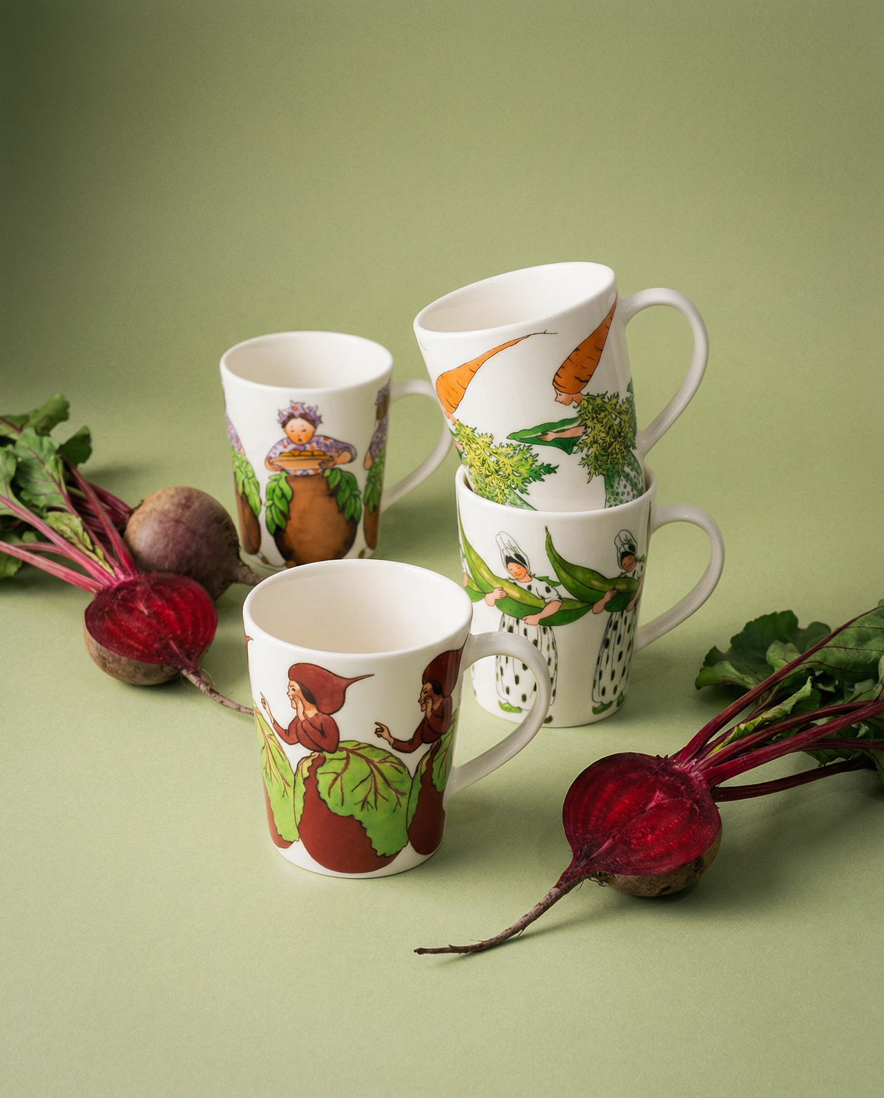 Elsa Beskow Mug 4 pack Harvest Season